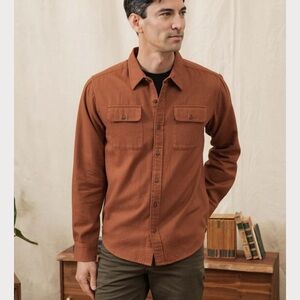 Hamilton & Adams BEDFORD SHIRT - TERRACOTTA MELANGE
